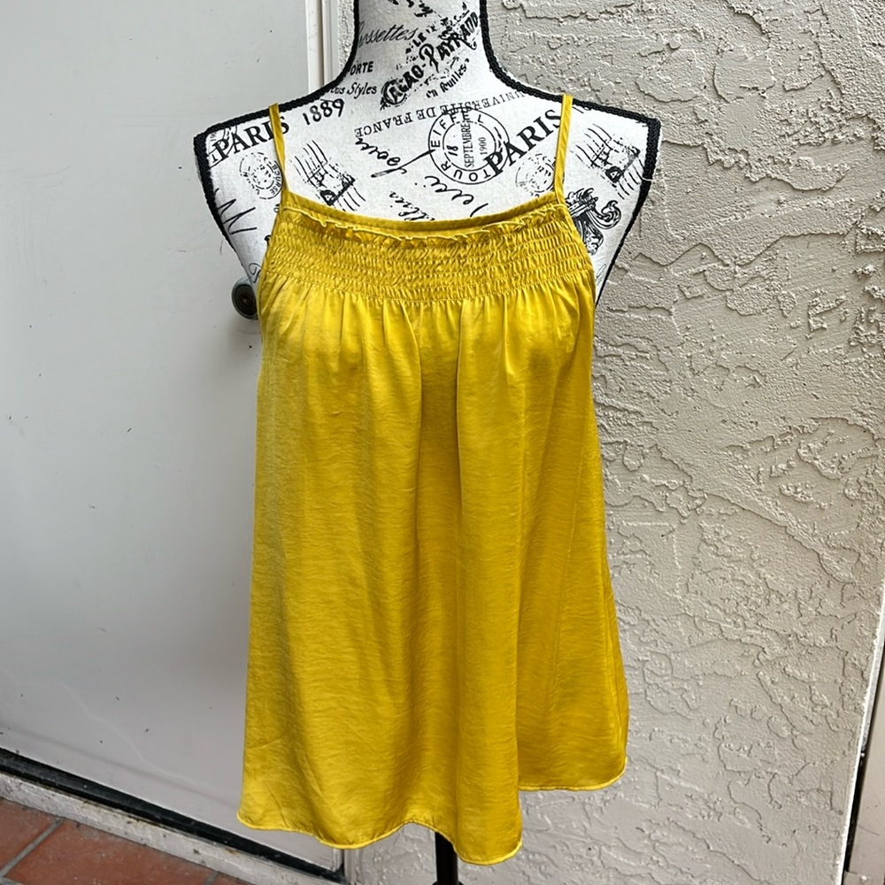 Anthropologie NWT “silky” cami in chartreuse